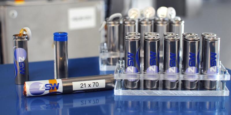 Die umweltfreundlichen Lithium-Ionen-Batterien vom ZSW im Bild
